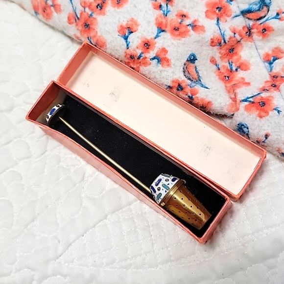 Cloisonne Enamel tea strainer MCM Russian - Picture 8 of 12